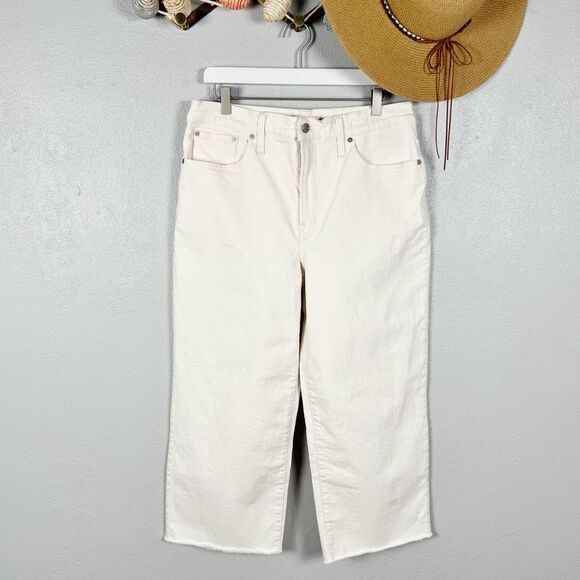 Madewell The Perfect Vintage Wide-Leg Crop in Vintage Canvas Jeans Size 31 - Picture 2 of 13